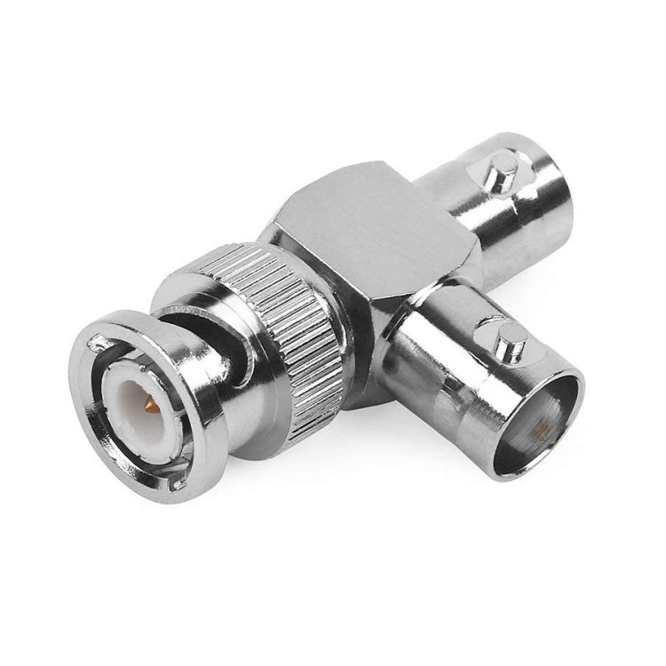 BNC Male + 2 x BNC Female Connector Coaxial Adapter, Coaxial Adapte BNC Male + 2 x BNC Female Connector Coaxial Adapter, Coaxial Adapte